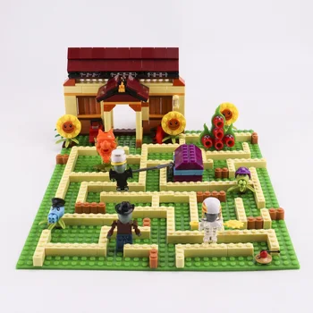 

Plants vs Zombies Garden maze struck Lepining game Building Blocks Bricks Toys For kids figures Model