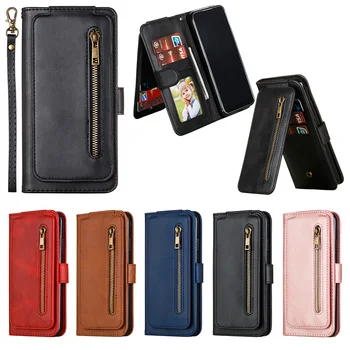 

9 Card Slots Zipper Wallet Case for Redmi 7A 8 8A K20 Note 7 8 Pro Flip Leather Cover for Xiaomi Mi A3 Magnetic Case Phone Bag