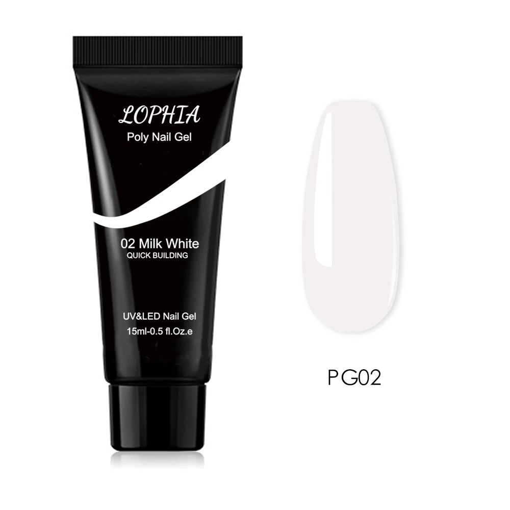 LOPHIA Poly Nail Gel 15ml Builder Extension Gel Semi Permanent Hybrid Varnishes Gel Polish All For Manicure Nail Art Design LOPHIA Poly Nail Gel 15ml Builder Extension Gel Semi Permanent Hybrid Varnishes Gel Polish All For Manicure Nail Art Design