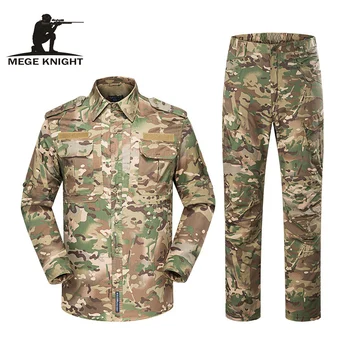 

Mege Brand Tactical Camouflage Uniform Military Jacket Shirt and Cargo Pants Multi Pockets Durable Working Clothing Dropshipping