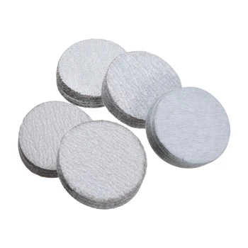

50Pcs 2" Hook and Loop Sanding Disc 60 120 180 240 400 Grit Mixed Sandpaper Sanding Disc Pad Sand Paper Sheets
