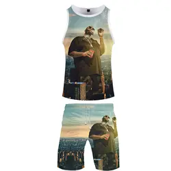 2019 Rick Ross комплект из двух предметов майка и шорты Harajuku для мужчин Rick Ross майка уличная баскетбольная спортивная одежда без рукавов
