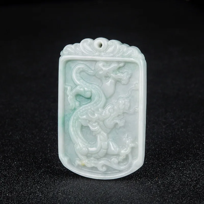 

Manufacturers Direct Selling Natural a Cargo Myanmar Jade Dragon Pendant Emerald Zodiac Dragon Pendant Floating Flowers Jade Dra