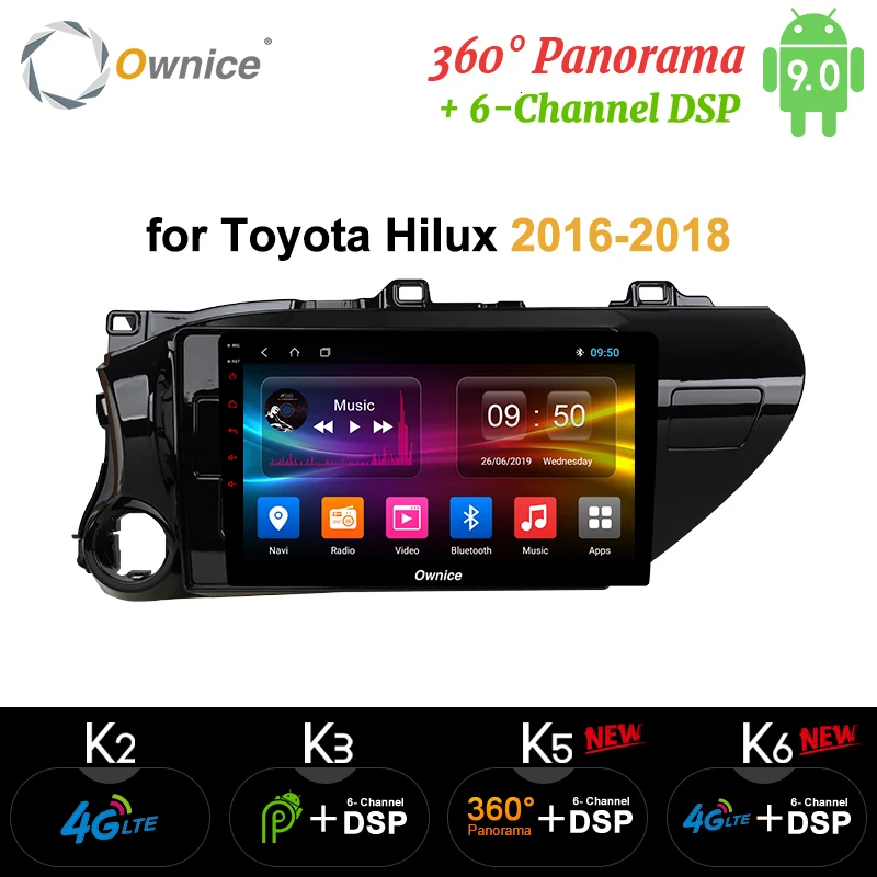 Автомобильный радиоприемник Ownice K1 K2 Android 9 0 2 din для Toyota Hilux автомобильный DVD