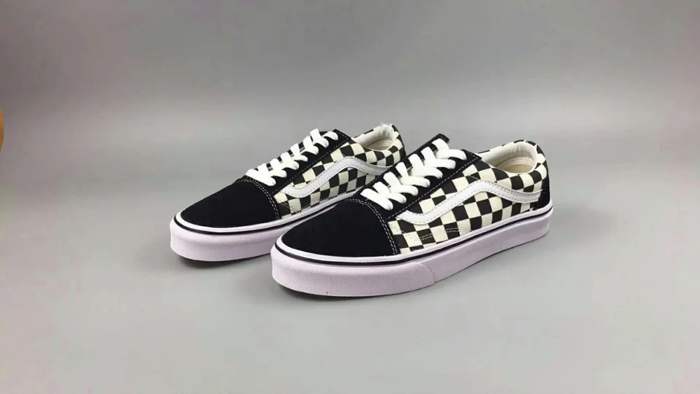 Оригинальные кроссовки VANS OFF THE WALL Old Skool Шахматная обувь для мужчин и женщин
