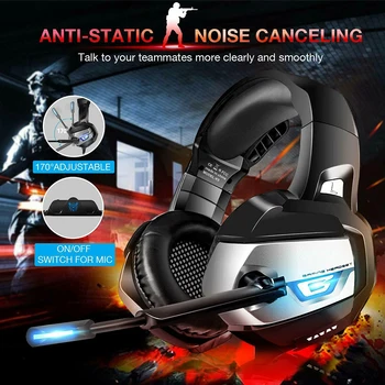 

For Nintend Switch/PS4/PC/Xbox One 1pc Wired Gaming Headphone LED Light Luminous E-sports Games Headset With Mic Pohiks