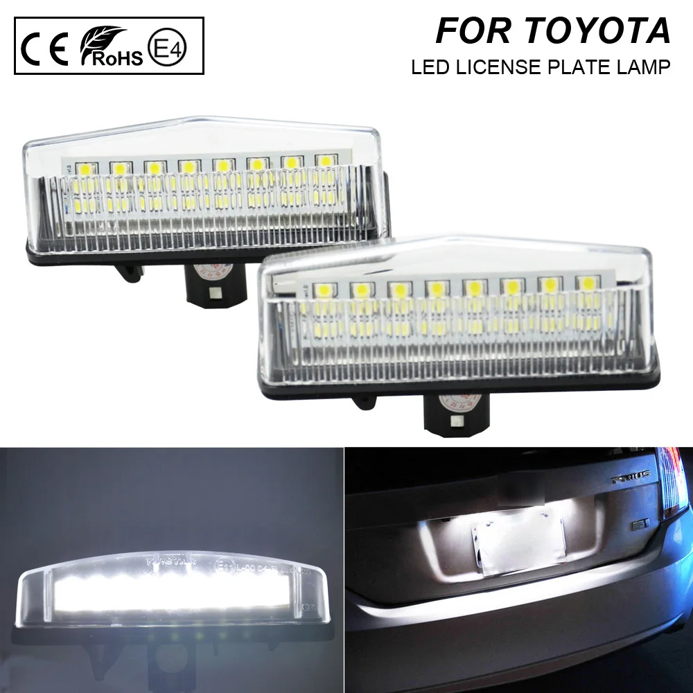 2X LED License Number Plate Light Lamp For Toyota Prius Venza Matrix