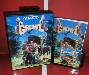 

MD games card - Growl US Cover with Box and Manual For Sega Megadrive Genesis Video Game Console 16 bit MD card