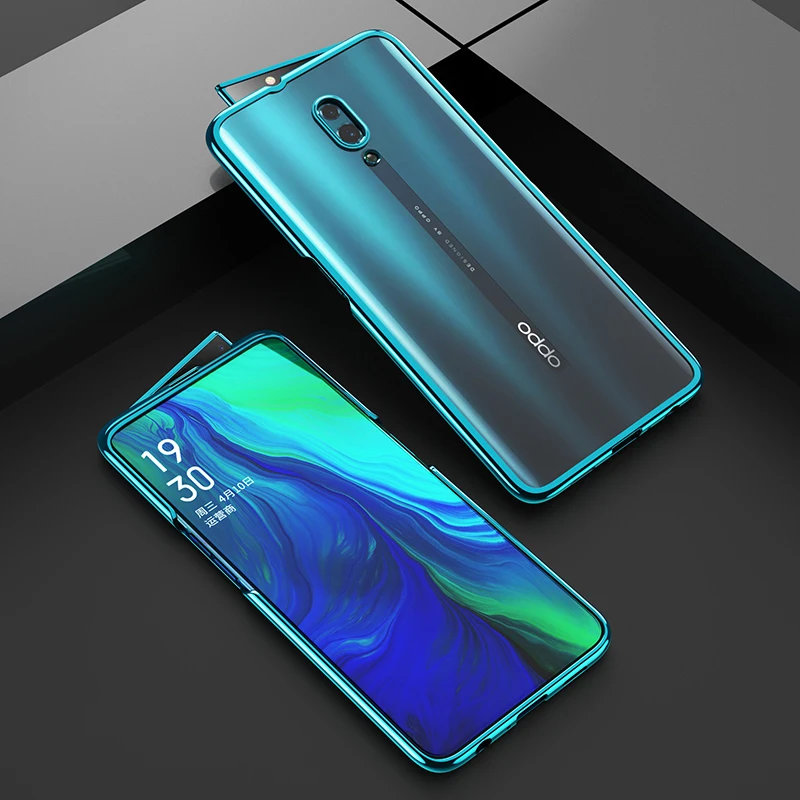 GKK Luxury Case for OPPO Reno 10X Zoom Case 2 in 1 Transparency Plating Matte Hard PC Back Cover for OPPO Reno 10X Zoom Case