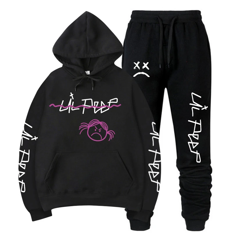 Спортивный костюм Lil Peep для мужчин и женщин повседневный толстовка с капюшоном