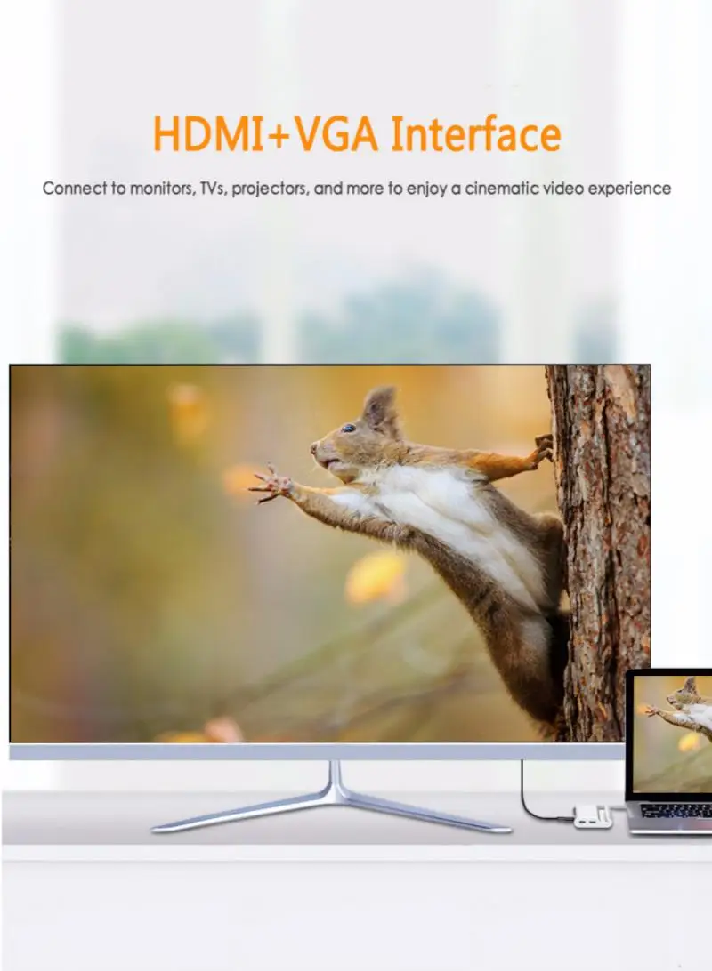 USB C концентратор Тип C док-станция 7 в 1 Телефон Стенд станция USB C к HDMI док-станция адаптер питания для samsung huawei Xiaomi