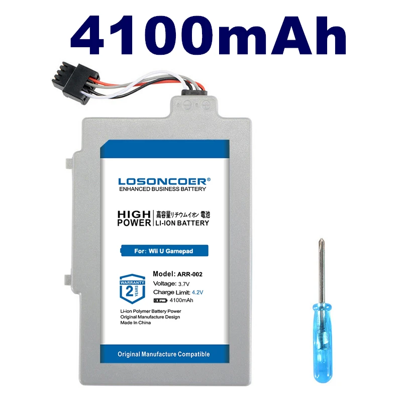4100mah Wup002 Replacement Battery Pack Arr002 For Nintendo For Wii U