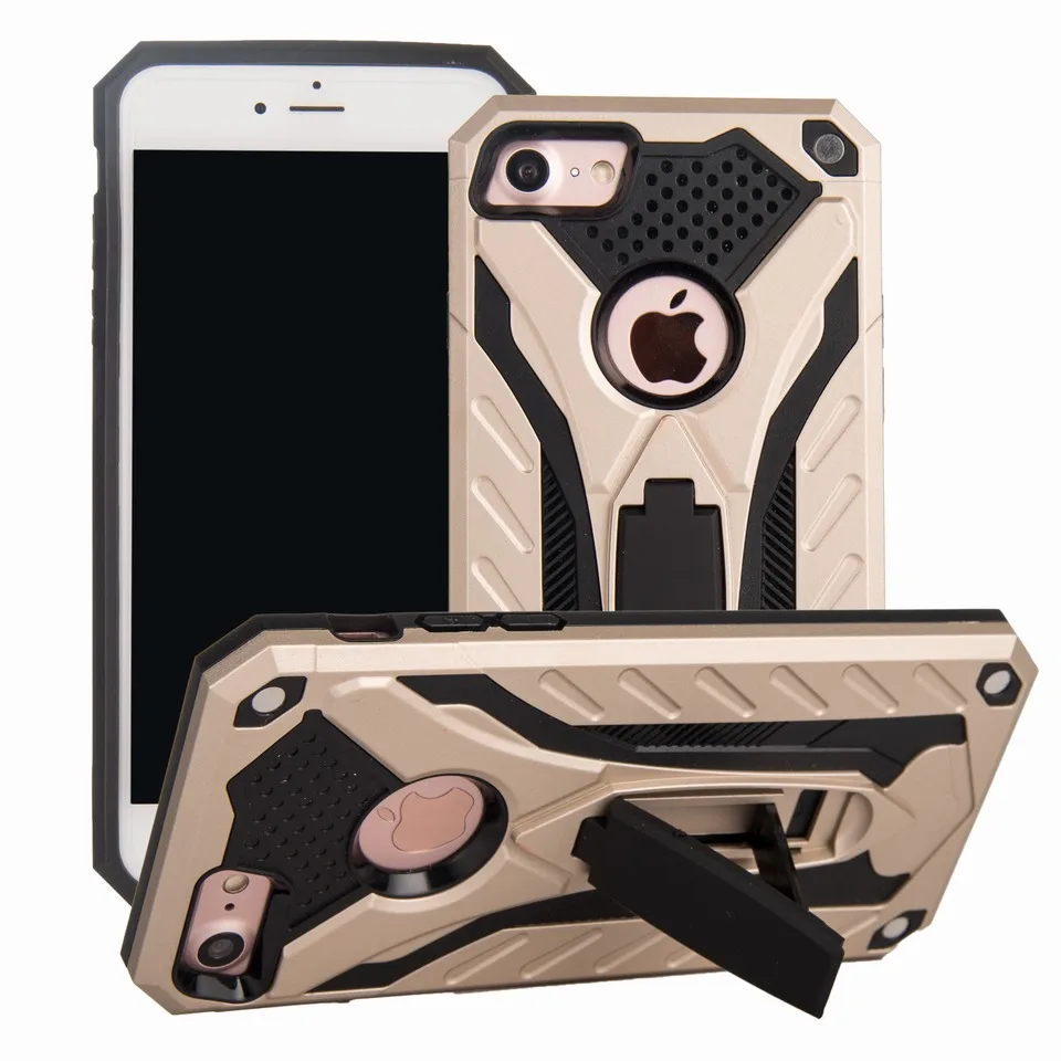 

Shockproof For iphone 6 7 8 Plus Case Stand Armor Phone Holder For 5 5S SE Case kickstand full back cover phone shell protector