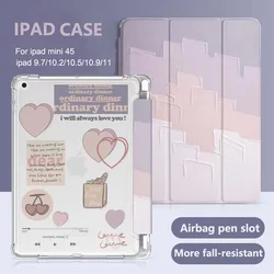 2021 iPad Caso Para Pro 7 11 M1 Para 2019 2020 10.2/8th Geração Capa 2018 iPad 9.7 5/6th Mini 45 4 Ar 10.5 10.9 Lápis casos