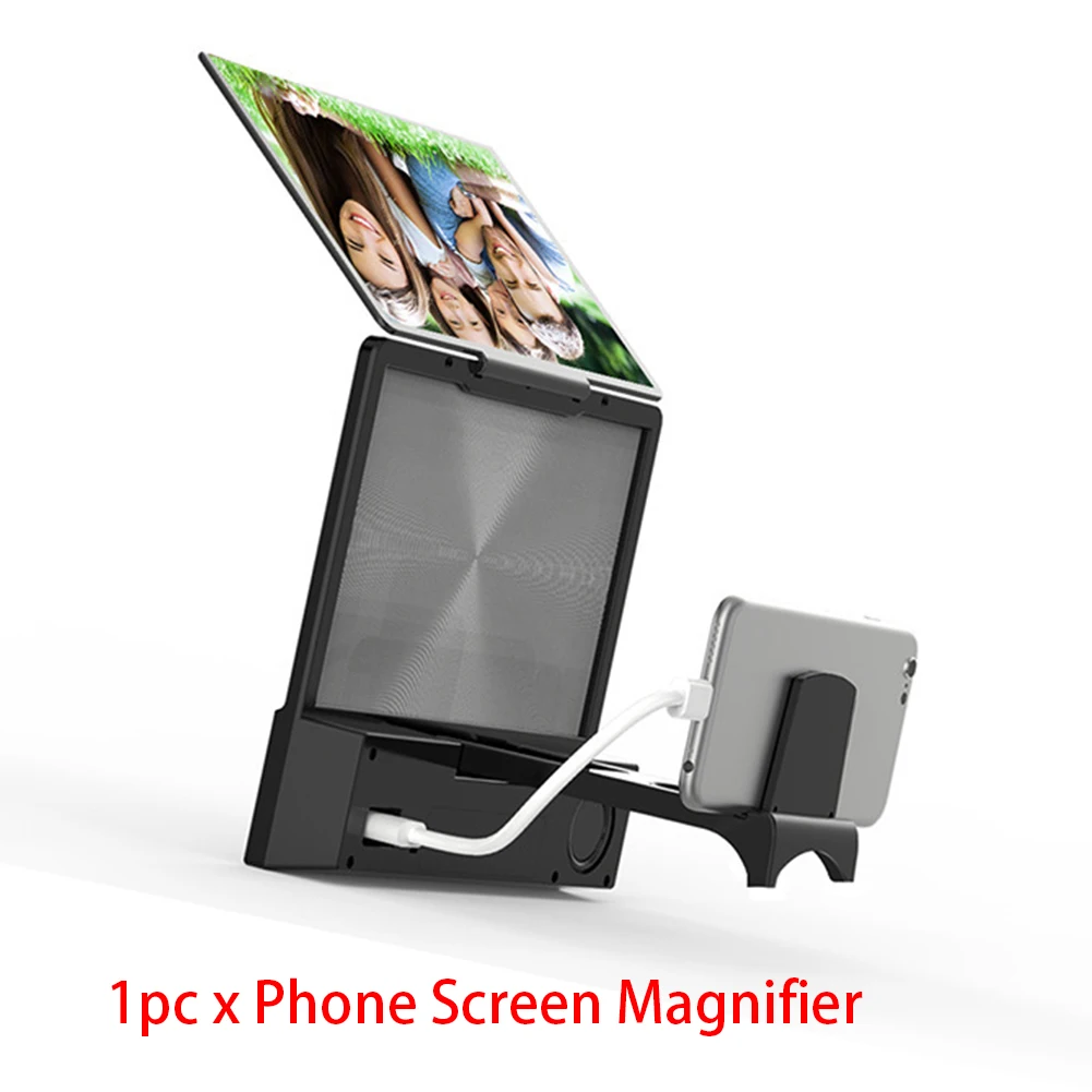 

Screen Magnifier Foldable Stand 3D HD Home Mobile Phone Enlarged Bracket With Speaker Holder Projector Desktop Display Universal