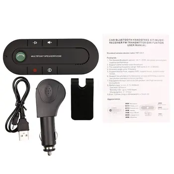 

Sun Visor Car Wireless Hands-Free Mobile Phone Music Play Sun Block Car Mp3 Built-In Battery With Car Charger