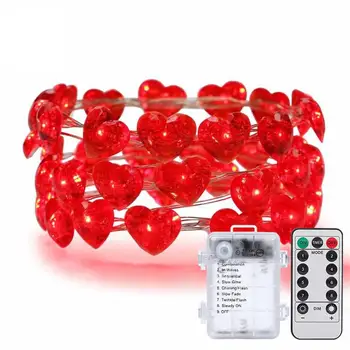 

3M 30LED String Light With Love Heart Remote Control 8 Modes Fairy String Lamp Decorative Lights For Wedding Valentine's Day