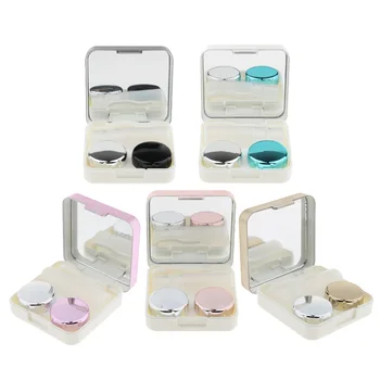 

Portable Mirror Contact Lens Case Travel Kit, includes Solution Bottle, Mirror, Tweezer,Lens Holder, Stick Connections