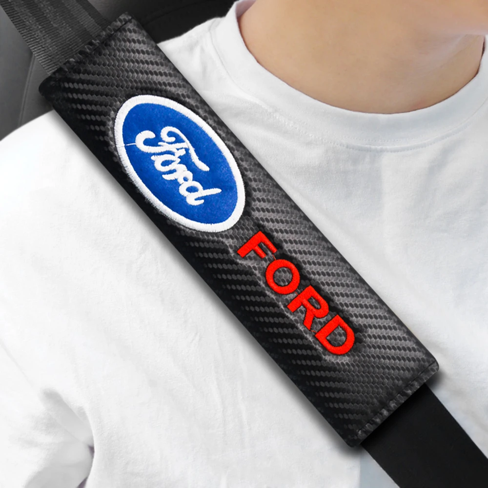 Car Seatbelt Emblem Seat Belt Cover Protector Safety Shoulder Padding For Ford Focus Mk2 Party Mk3 Ranger Mondeo mk4 Fiesta | Автомобили и