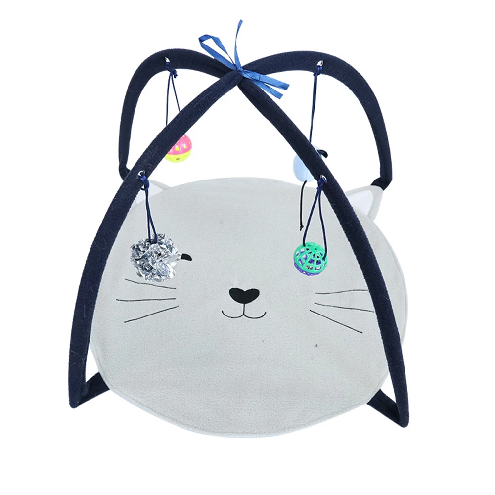 Portable  Pet Cat Toys Interactive DIY House Foldable Tent Funny Cat Mat Bed Funny Cute Sleeping Mats for Cat Hanging with Ball cat teething toys