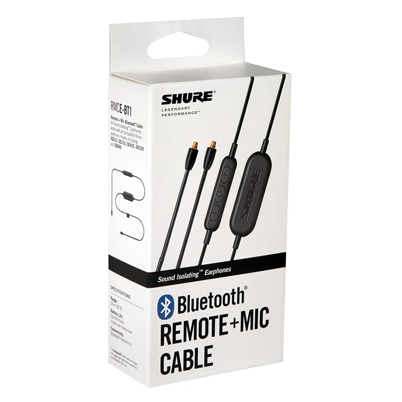 Черный HIFI RMCE-BT1 Bluetooth поддерживает Schur SE215 SE315 SE425 SE535 SE846 аксессуар кабель с пультом дистанционного управления и микрофоном - Цвет: Черный