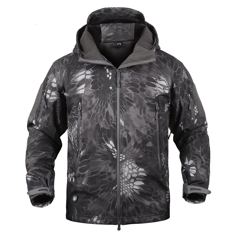 Тактическая куртка мужская камуфляжная водонепроницаемая ветрозащитная зимняя Военная армейская флисовая куртка теплая толстовка мужская ветровка пальто DS-6