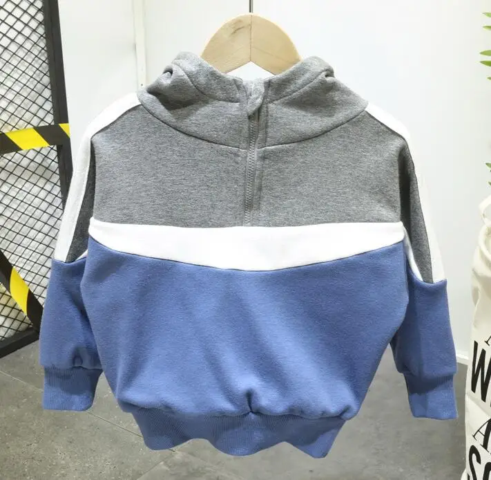 hoodie Детский костюм спортивный костюм комплект из 2 предметов, спортивные костюмы для мальчиков плюшевая толстовка с капюшоном+ Плюшевые брюки осенне-зимний комплект одежды для мальчиков - Цвет: hoodie