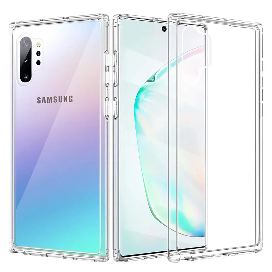 Прозрачный чехол TPU бампер против царапин противоударный Тонкий для samsung Galaxy Note 10