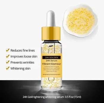 

Whitening Moisturizing Essence Anti-aging 15ml Gold 24K Serum Anti-wrinkle Firming Face Serum Dropship TSLM1