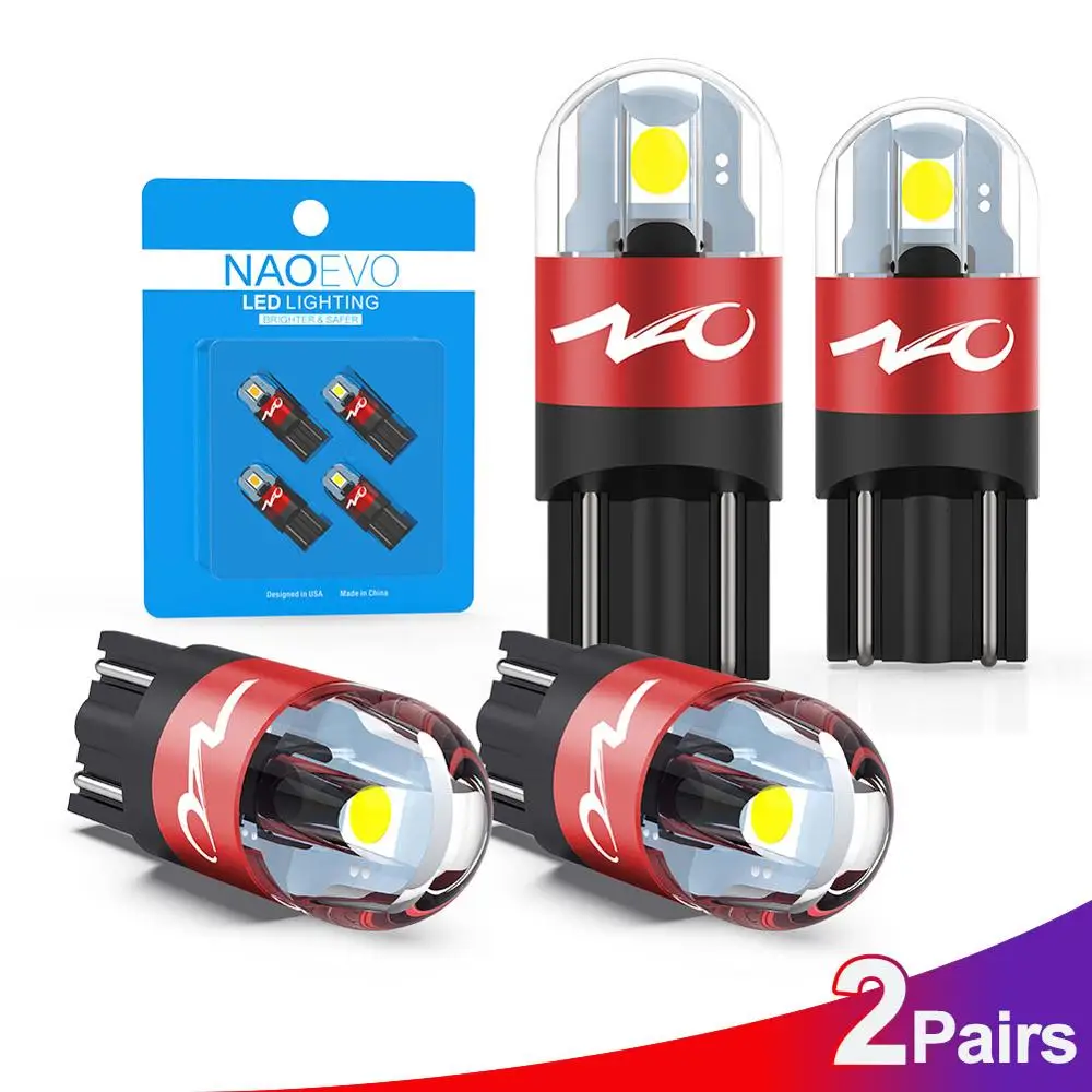 NAO W5W светодиодный автомобильный T10 лампа 5W5 авто интерьерный светильник 3030 SMD 12В