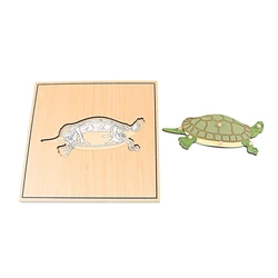 Educational Wooden Animal Skeleton Puzzle for Children - Montessori - Inspired Biology Learning Toy (Tortoise)