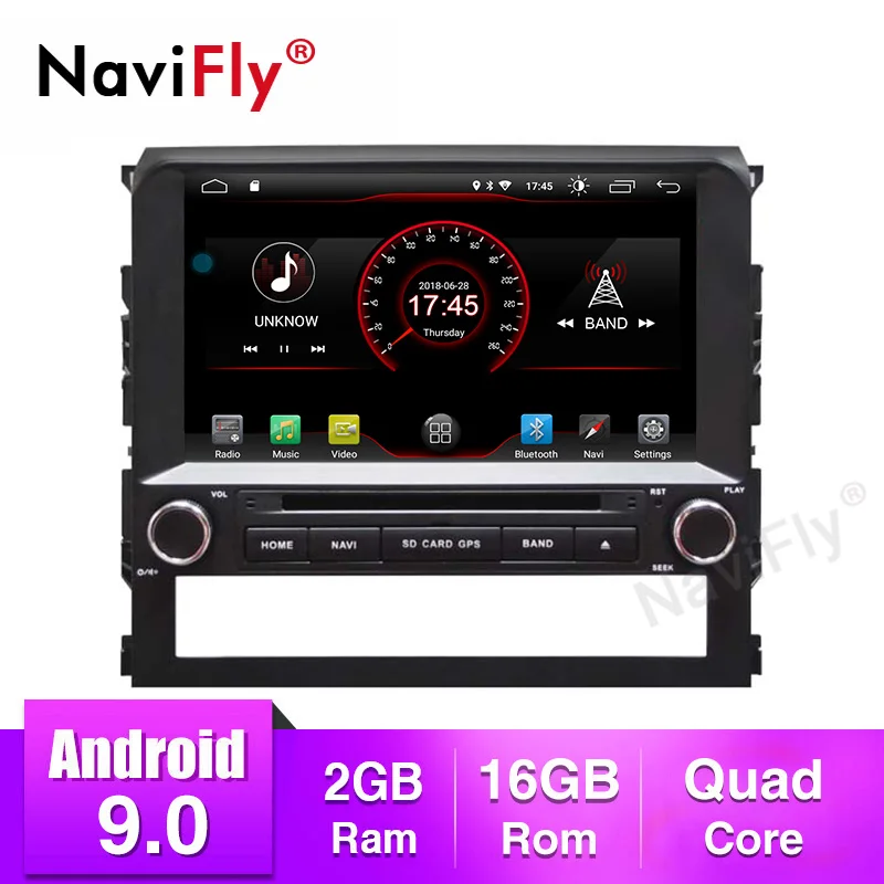 

NaviFly 2din Android 9.0 9inch Car Multimedia DVD Player Radio For TOYOTA LANDCRUISER LC200 GPS Navigation With WIFI Bluetooth