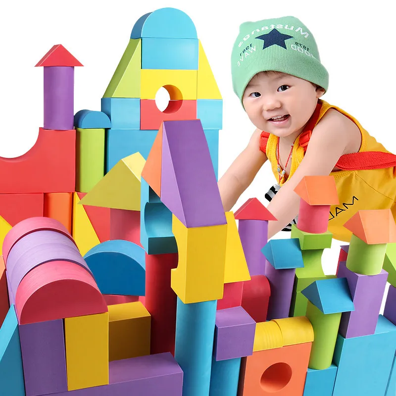

Foam House Household Drop-resistant Mould Boy 6 Bite Block Large Size Building Blocks Toy Children Wood Science
