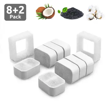 

10PCS Pet Water Fountain Replacement Filter Activated Carbon Filters For Ipettie Pagoda Replacement Filters Parts