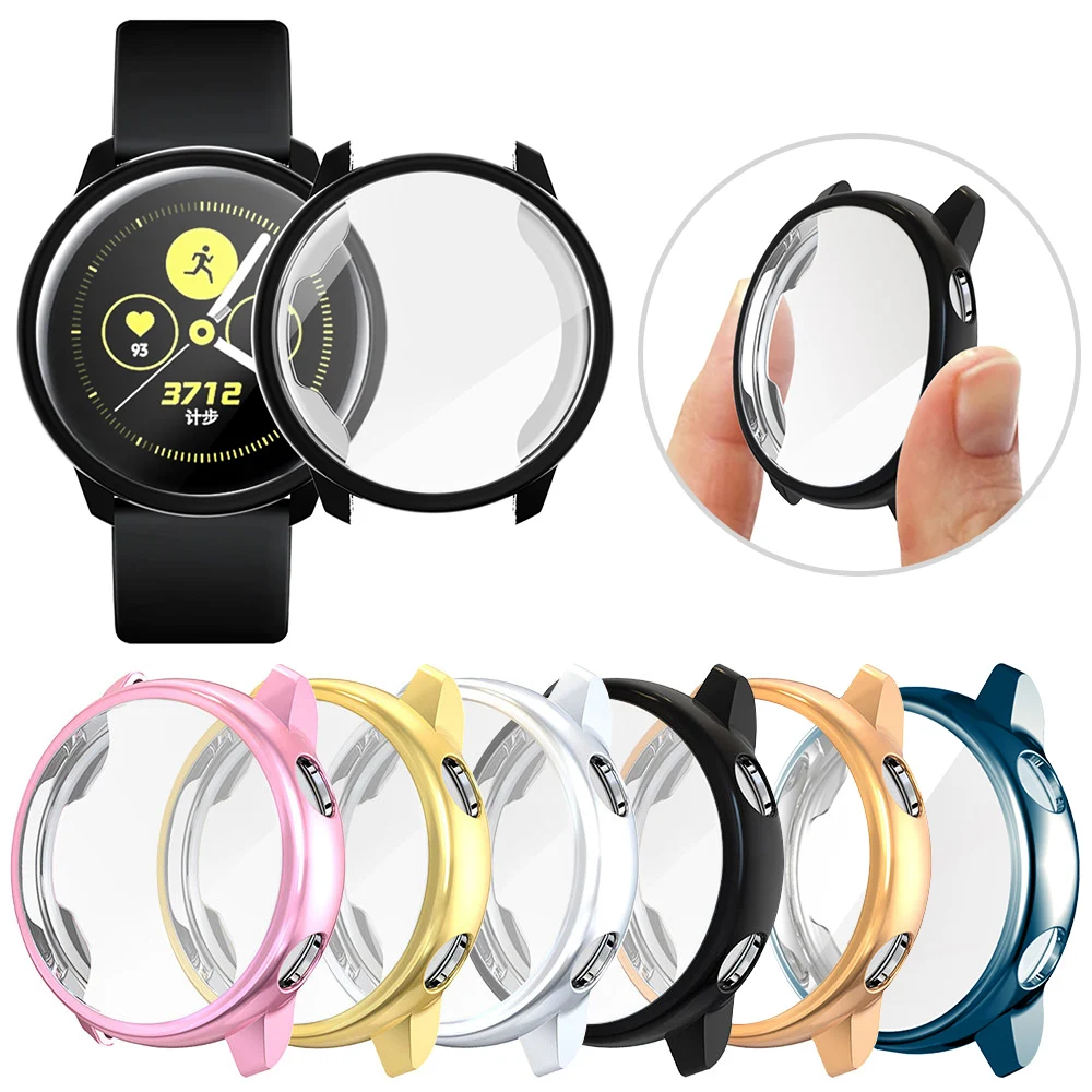 Lightweight Screen Protector Case For Samsung Galaxy Watch Active 2 1 40mm 44mm Soft Cover Thin Tpu Bumper Shell Accessories Watch Cases Aliexpress