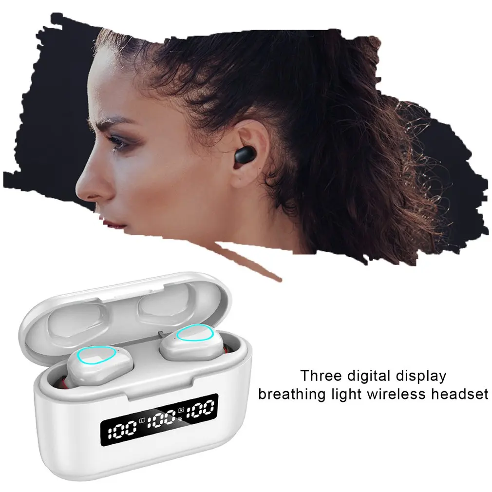 TWS Bluetooth 5 0 Wireless Earphones Headphone Touch Control Earphones Stereo Sport Headset LED Display Gaming Auriculare