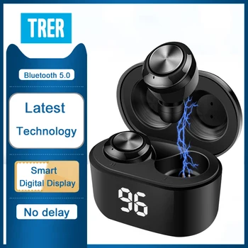 

Bluetooth 5.0 Headset Wireless Headphones with microphone TWS Stereo Earphones in-Ear Touch Control Waterproof Earpiece