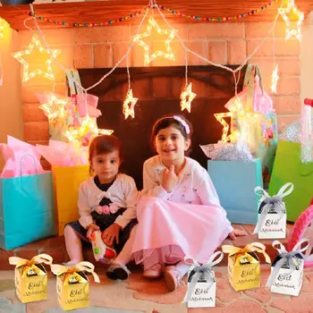 

Fengrise Gold Silver EID MUBARAK Candy Box Happy Ramadan Decor Islam Muslim Festival Party Supplies Ramadan Kareem Eid Gifts