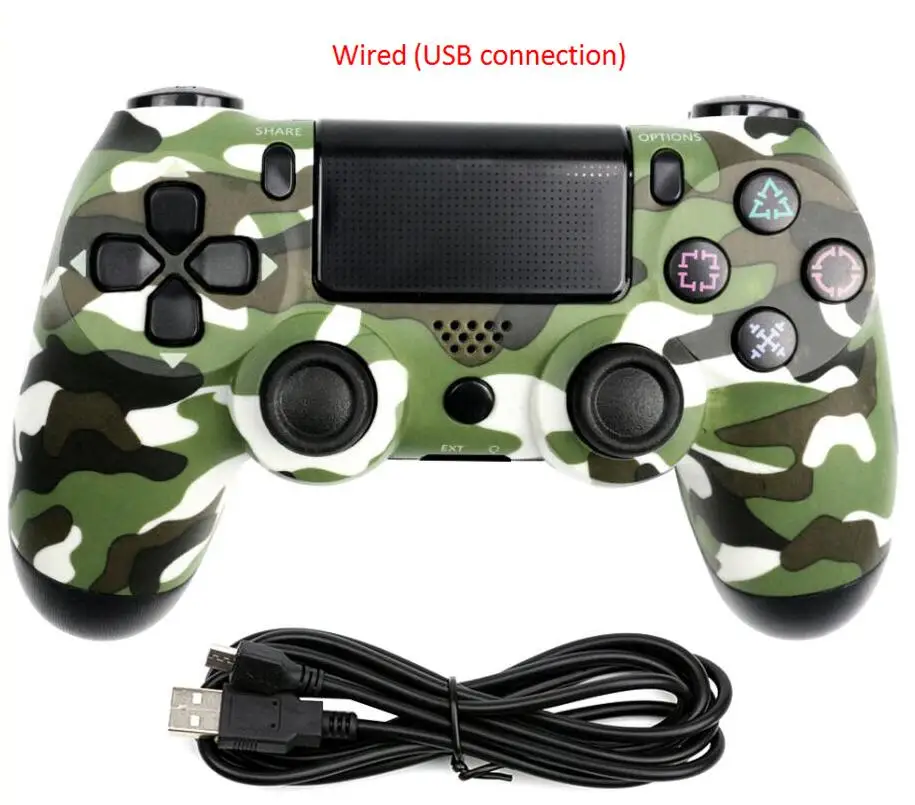 Проводной геймпад беспроводной Bluetooth контроллер Playstation sony PS4 контроллер Джойстик для DualShock 4 Вибрационный джойстик - Цвет: Wired-7