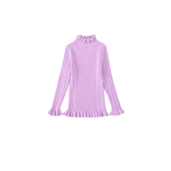 

Children's Turtle-Neck Sweater Autumn And Winter New Style Children's Clothing Core-Spun Yarn Solid Color Girls Korean-styl