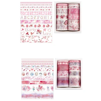 

20Pcs Decorative Kawaii Washi Tape Set Japanese Paper Stickers Stationery Scrapbooking - 10Pcs D & 10Pcs G