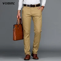 Mens Pants Cotton Casual  Stretch male trousers man long Straight High Quality 4 color Plus size pant suit  42 44 46 1