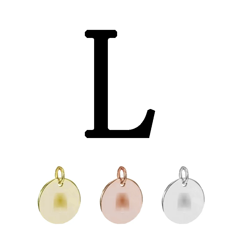 Индивидуальный выбор, золото, розовое золото, серебро, 26, очаровательный браслет с буквой, браслет для женщин, мужчин, влюбленных, инициалы, пара браслетов - Окраска металла: Pendant-L