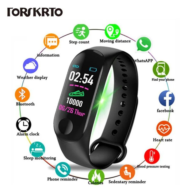 

M3 Pro Smart Band Waterproof Fitness Tracker VS M3 Plus Smart Bracelet Blood Pressure Heart Rate Monitor PK Mi Band 3