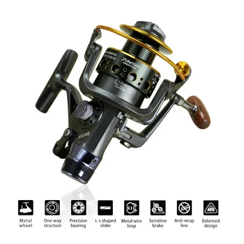 

Double Brake Design Fishing Reel Super Strong Carp Catfish Fishing Feeder 10+1BB Bearings Spinning Reel Spinning wheel MG30-60
