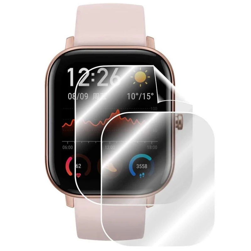 Мягкая прозрачная защитная пленка из ТПУ для смарт-часов Amazfit GTS 1/2/Mini Sport GTS2 5 шт. |