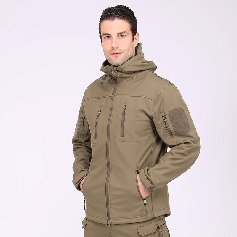 Giacca Tattica Militare Di Alta Qualità In Pelle Di Squalo Soft Shell Tad Giacca In Pile Militare Impermeabile Abbigliamento Antivento Bomber Dell'Ese