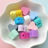 30pcs Silicone heart-shaped Beads Food Grade Baby Chewable Teething Beads For Nursing Necklace DIY Jewelry Making Accessories 4