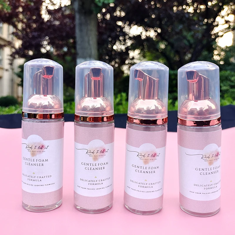60ml Foam Lash Cleanser Shampoo For Eyelash Extension Wholesale Clean Tools No Irritation Foam Mousse Without Logo Brush 4
