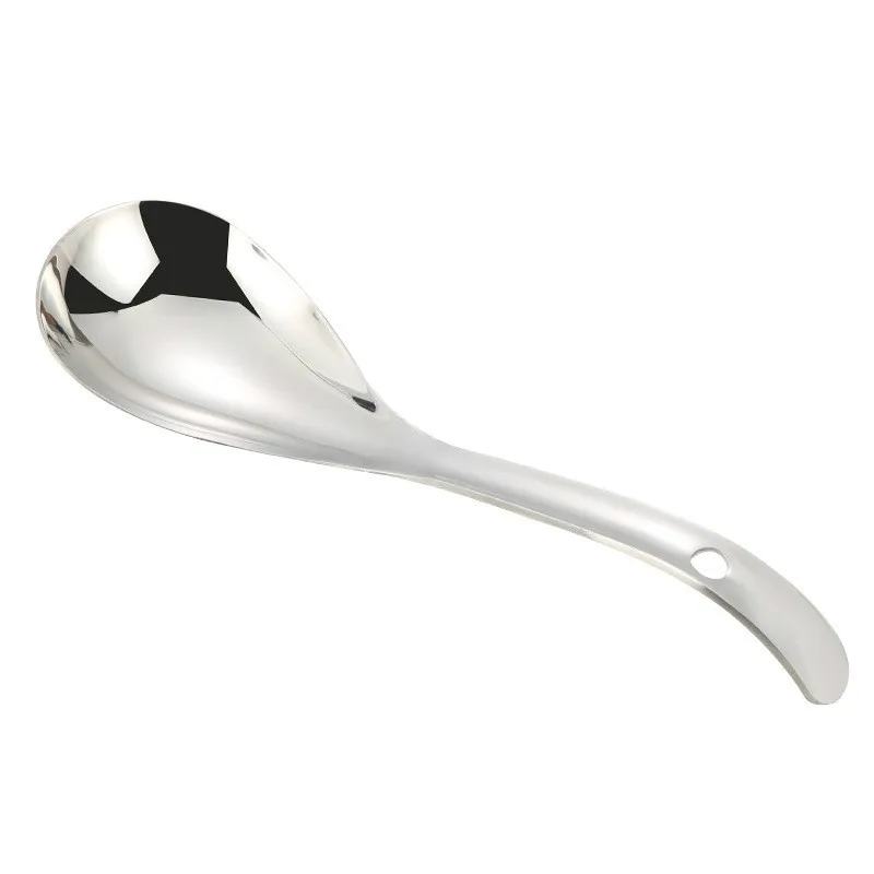 Kitchen Tools 304 Stainless Steel Rice Spoon Non Stick Rice Household Large Shovel Integrated Long Handle Spoon
